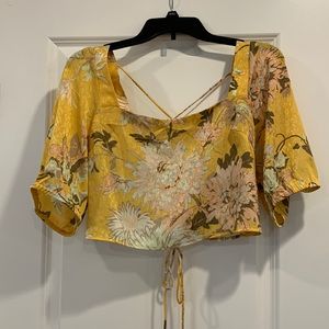 Crop top with open back